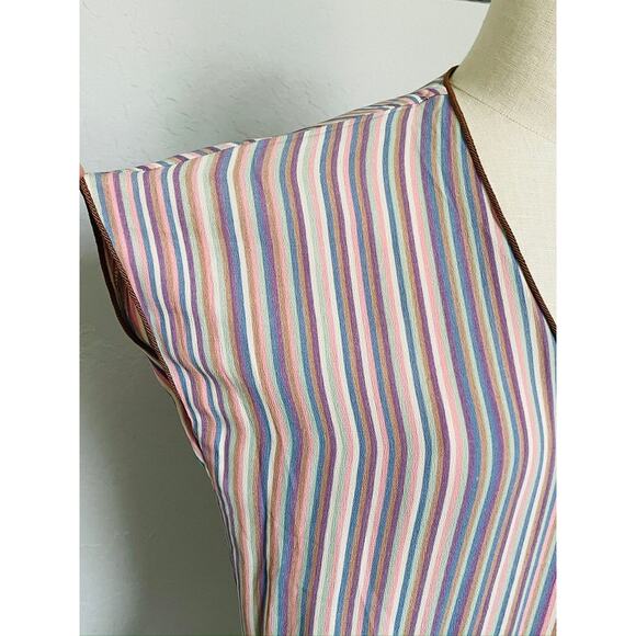 Vintage Judy Caliendo for Together New York Striped Midi Dress - Picture 5 of 9